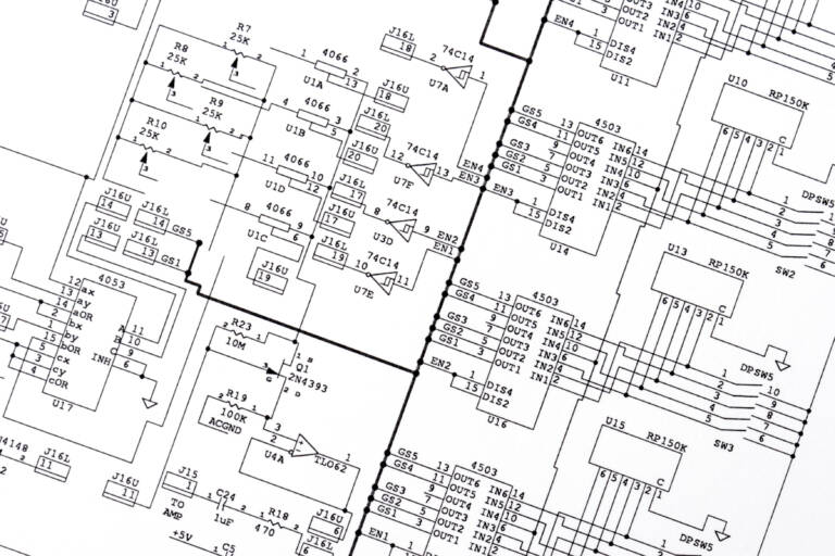 electrical schematic drawing showing industrial control circuit layout